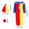 TOPJOWGA Déguisement Clown Enfant, Accessoires Costume Clown, Costume Déguisement de Clown, Costume de Carnaval, Costume de C