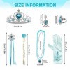 7 Pièces Princesse Accessoires Pour Costume dElsa, Accessoires Elsa, Accessoire Reine des Neiges Enfan, Accessoires Deguisem