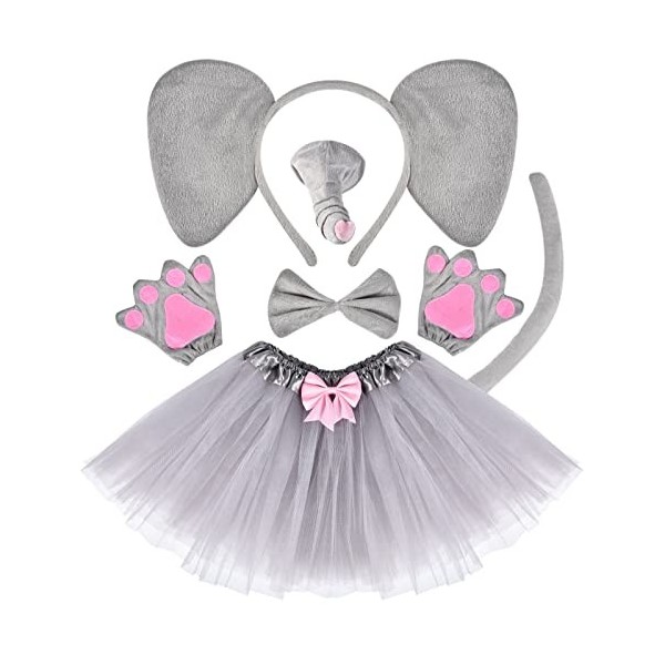 Costume Complet Girafe Pour Enfant – Serre-tête, Queue, Jupe Tutu, Nœud Papillon, Autocollants Visage - 6