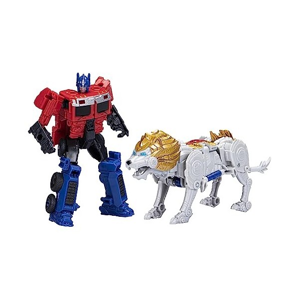 Transformers: Rise of The Beasts, Beast Alliance, Pack de 2 Figurines Beast Combiners Optimus Prime, dès 6 Ans, 12,5 cm