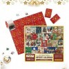 Puzzle lAvent – lAvent Noël – Puzzle 1 000 pièces – Puzzle Noël 2023 – compte à rebours surprise 24 jours