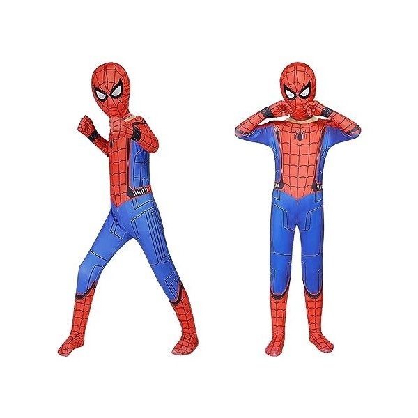 shengo Costume Spiderman pour enfant - Costume de super-héros - Combinaison 3D de super-héros - Anime 3D - Combinaison darai