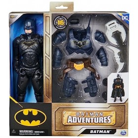 DC COMICS BATMAN ADVENTURES - Pack Figurine Batman 30 Cm + Accessoires Batman Adventures - Figurine Batman Articulée 30 cm - 