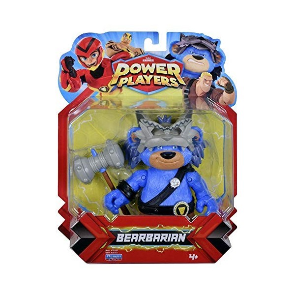 Power Players, Figurine Articulée 12 cm, Barbarours, 10 points darticulation & Accessoires, Jouet pour enfants dès 4 ans, PW