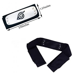 Hornblatty Japonais Anime Kakashi Cosplay Accessoires Konoha Bandeau Collier Anneau Gants Plastique Jouet Garçon Fille Cadeau