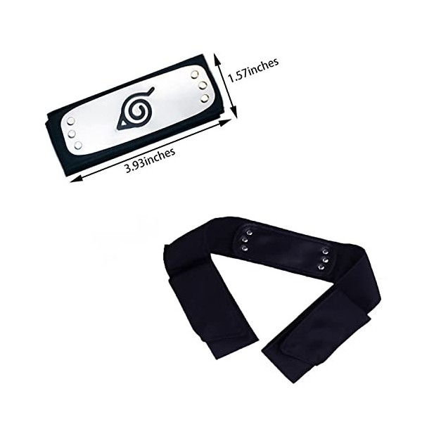 Hornblatty Japonais Anime Kakashi Cosplay Accessoires Konoha Bandeau Collier Anneau Gants Plastique Jouet Garçon Fille Cadeau