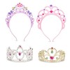 Melissa & Doug 4 Tiaras et Couronnes, Déguisement pour filles et garçons, Jeu de rôle, Jouet créatif, Cadeau pour enfants 3+,