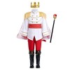 Déguisement Prince Roi Charmant pour Enfants Garçons Jeu de rôle Cosplay Carnaval Halloween Habiller Fête Noël Haut Pantalon 