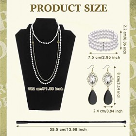 Bssowe 7 Pièces Années 1920 Ensemble dAccessoires, 1920s Accessoires de Déguisement, Accessoires de Déguisement Années 1920,