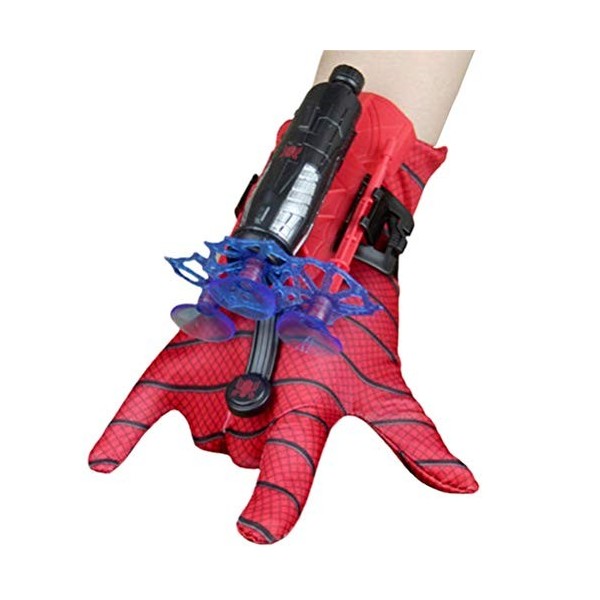 Atrumly 1 gant de cosplay en plastique pour enfants - Lanceur de héros - Jouet éducatif amusant pour enfants - Super Spider -