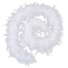 keland 2 Mètres Boa de Plumes Accessoire de déguisement Charleston pour la fête Blanc 