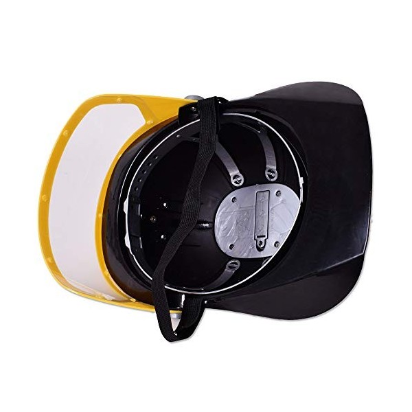 TE-Trend Enfants Casque de Pompier Casque Bonnet Visière Lumière Sound Noir Costume de Déguisement Accessoires Jeu