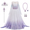 Kosplay Fille Robe de Princesse Elsa et Accessoires Reine des Neige 2 Déguisement Costume Anniversaire Fête Halloween Noël Pa