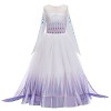 Kosplay Fille Robe de Princesse Elsa et Accessoires Reine des Neige 2 Déguisement Costume Anniversaire Fête Halloween Noël Pa