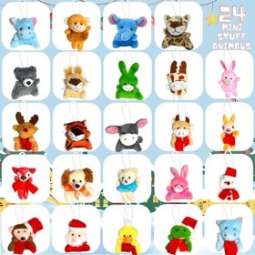 Lubibi Calendrier De lAvent De Noël 2023, Avec 24 Peluche Mignonnes, Calendrier De Compte à Rebours De Noël, Décorations De 