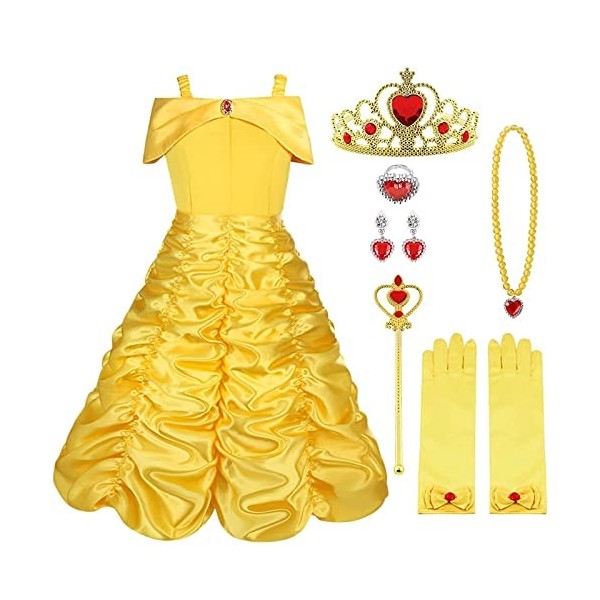 Robe d'Halloween verte/jaune lumineuse de Tiana La princesse et la