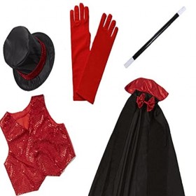 Proumhang Ensemble de 5 pièces pour jeu de rôle de magicien pour enfants,Ensemble daccessoires de déguisement pour Halloween