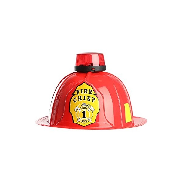 Funidelia | Casque de Pompier pour Femme et Homme Feu, Professions - Accessoire pour Adultes, Accessoire pour déguisement - R