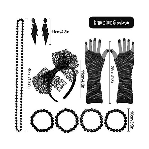 ZJYY Années 80 Accessoires De Costume, Accessoires De Déguisement Des Années 80, Deguisement Annee 80 Femme, Pour Une Soirée 