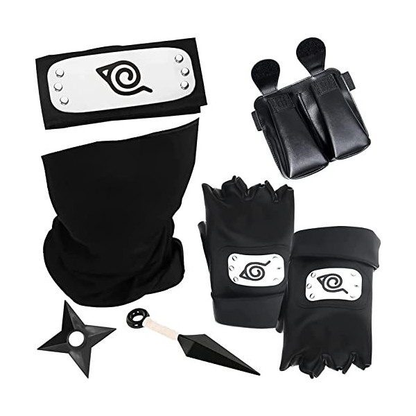 UUUPSL Anime Accessoires de Cosplay Anime Jouet en Plastique Anime Accessoire de Costume Kit Anime Bandeau Gant Masque Sac Co