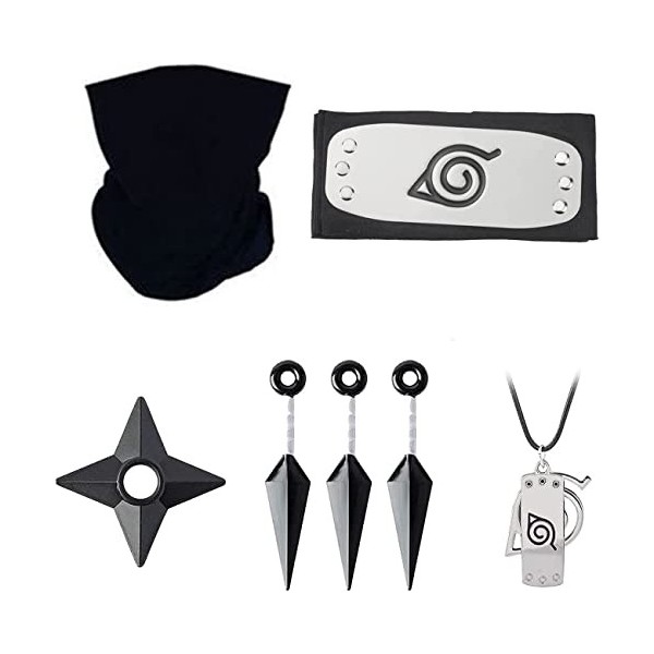 UUUPSL Anime Accessoires de Cosplay Anime Jouet en Plastique Anime Accessoire de Costume Kit Anime Bandeau Gant Masque Sac Co