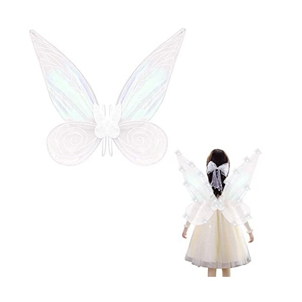 Ailes de fée lumineuses pour enfants, Ailes delfe lumineuses à LED pour adultes Ailes papillon Costume Cosplay, Robe fantais