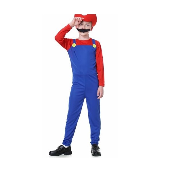 Costume Cosplay Super Brothers – Tuta, Cappello E Baffi, Per Adulti E Bambini, Rosso O Verde, Perfetto Per Halloween E Carnevale