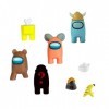 Bizak Among Us S2 Lot de 5 Figurines - Ours + Viking 64112240 Multicolore