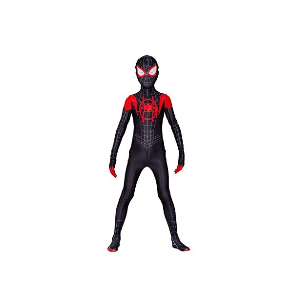 Costume Spiderman Enfant Super Héros Cosplay Jumpsuit 3D Imprimer Fantaisie Costume Robe Carnaval Party Déguisement,L/130