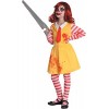 Ciao- Horror Clown Ronald Girl costume déguisement fille Taille 5-7 ans 