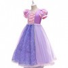 IWEMEK Enfants Déguisements Filles Raiponce Robe de Princesse Longue en tulle + Accessoires Ensemble Conte De Fées Cosplay Ha