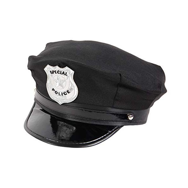 Déguisement policier | Casquette Police Américaine + Lunettes de soleil pilote + Menottes + Matraque | KV-123 | déguisement s