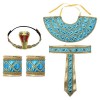 ranrann Accessoires de Costume Égyptien Pharaon Cléopâtre Adulte Cosplay Costume Coiffe Sceptre Serpent Faux Col Bras Manches