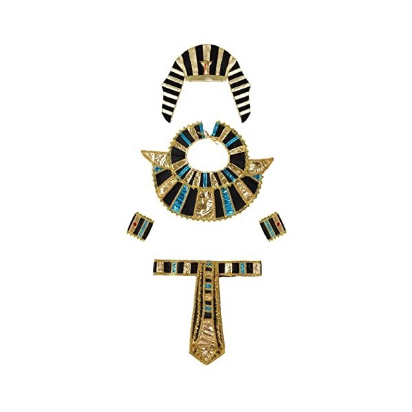 ranrann Accessoires de Costume Égyptien Pharaon Cléopâtre Adulte Cosplay Costume Coiffe Sceptre Serpent Faux Col Bras Manches