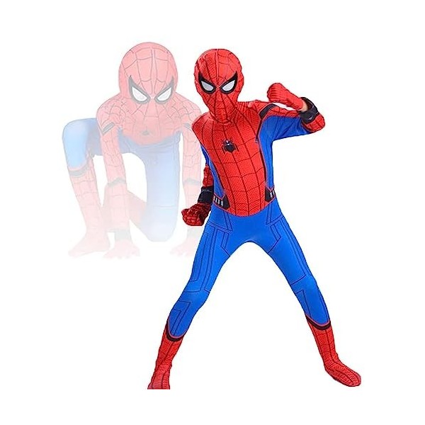 DETMOL Déguisement Costume Spiderman Garçons Super-héros, Unisexe Adultes Des Gamins Déguisements Combinaison Le Maillot De C