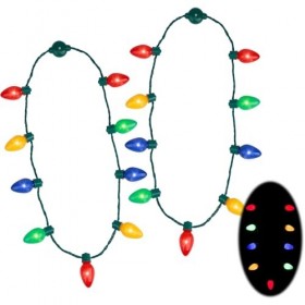 Ampoules LED clignotantes pour collier - Accessoires pour Halloween - Jouet de collier lumineux dans le noir - Pour enfants e