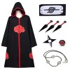 Cosplay Akatsuki Anime Cape à Capuche Sasuke Déguisement Kakashi Costume Ninja Veste Akatsuki Accessoire Bandeau Konoha Shari