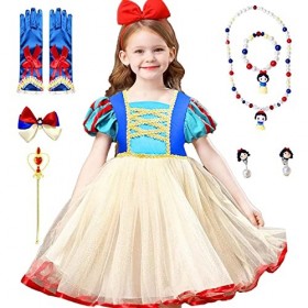Robe Princesse Minnie Deguisement Princesse Fille Robe Été Cérémonie - Serre-tête Minnie à Pois Tutu Bébé Fille Costume Anniv