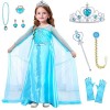 YADODO Deguisement Reine des Neiges Fille 4 ans 5 ans Robe Elsa Reine des Neiges Enfant et Elsa Accessoires Costume Reine des