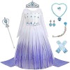 Déguisement Robe de Princesse Fille, CoatCool Costume Princesse Fille avec Accessoires de Baguette Magique Princesse Couronne