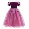 IWEMEK Enfants Déguisements Filles Raiponce Robe de Princesse Longue en tulle + Accessoires Ensemble Conte De Fées Cosplay Ha