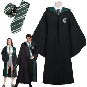UNNIQ Costume de Magicien, Robe de Sorcier avec Cravate, Costumes de Jeu de Rôle de l’Ecole de Sorcellerie et de Sorcellerie 