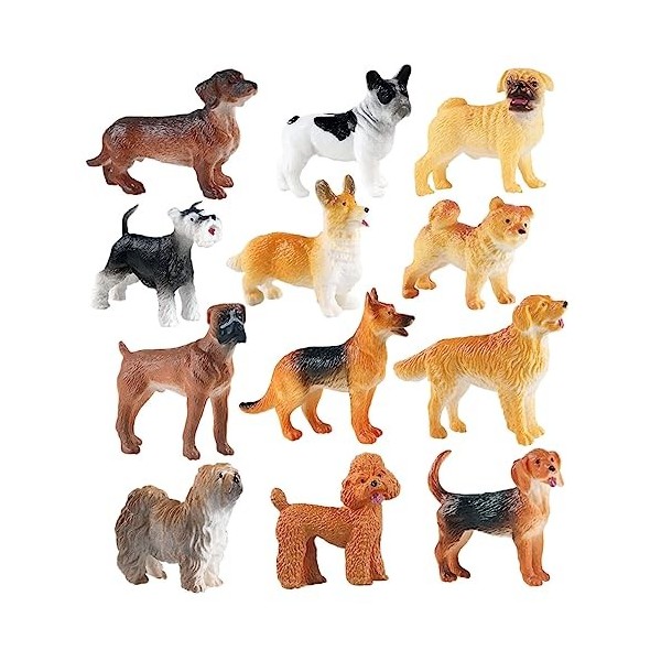 Toyvian 36 Pcs Décor pour Voiture Voitures Jouet Para Cupcakes Chiot Gâteau Jouets pour Chiens denfants Figure De Chiot en R