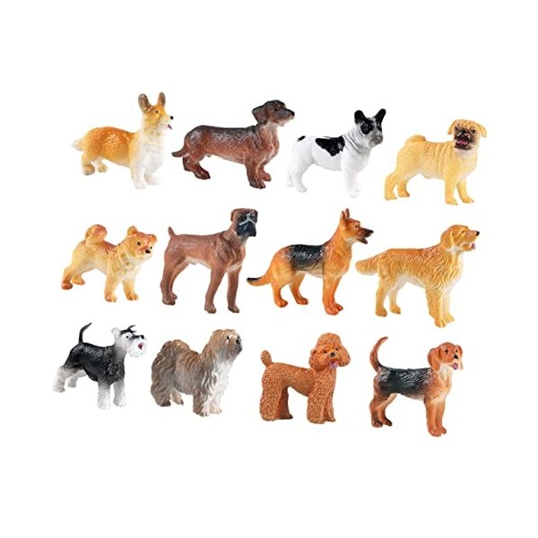 Toyvian 36 Pcs Décor pour Voiture Voitures Jouet Para Cupcakes Chiot Gâteau Jouets pour Chiens denfants Figure De Chiot en R