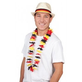 COOLMP Lot de 12 - Collier Hawai Supporter Allemagne Adulte - Taille Unique - Accessoires de fête, Costume, déguisement, Jeux