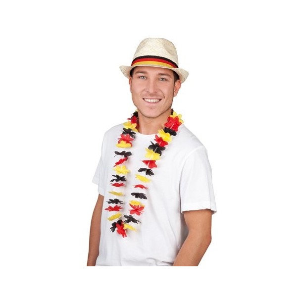 COOLMP Lot de 12 - Collier Hawai Supporter Allemagne Adulte - Taille Unique - Accessoires de fête, Costume, déguisement, Jeux