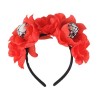 thematys serre-tête tête de mort roses fleurs | bandeau | skull bandeau | accessoires cheveux | horreur | effrayant | adultes
