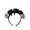 thematys serre-tête tête de mort roses fleurs | bandeau | skull bandeau | accessoires cheveux | horreur | effrayant | adultes