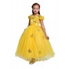 Lito Angels Deguisement Robe Belle et la Bête Costume Princesse Belle avec Accessoires Enfant Fille Taille 2 ans, Jaune