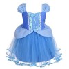 Lito Angels Deguisement Robe en Tulle Princesse Blanche Neige Enfant Fille, Anniversaire Fete Carnaval Costume Halloween, Tai